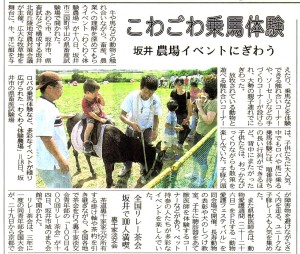 翌日の福井新聞記事