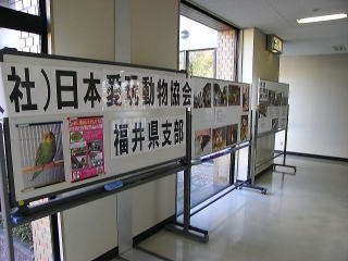 今回のセミナーにあたり、会場入口に福井県支部の今までの取り組みの写真、資料などを展示